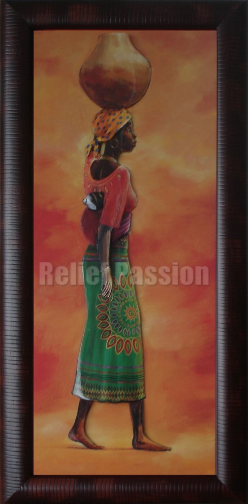 ETH42007-Africaine a la jarre-(20x50)