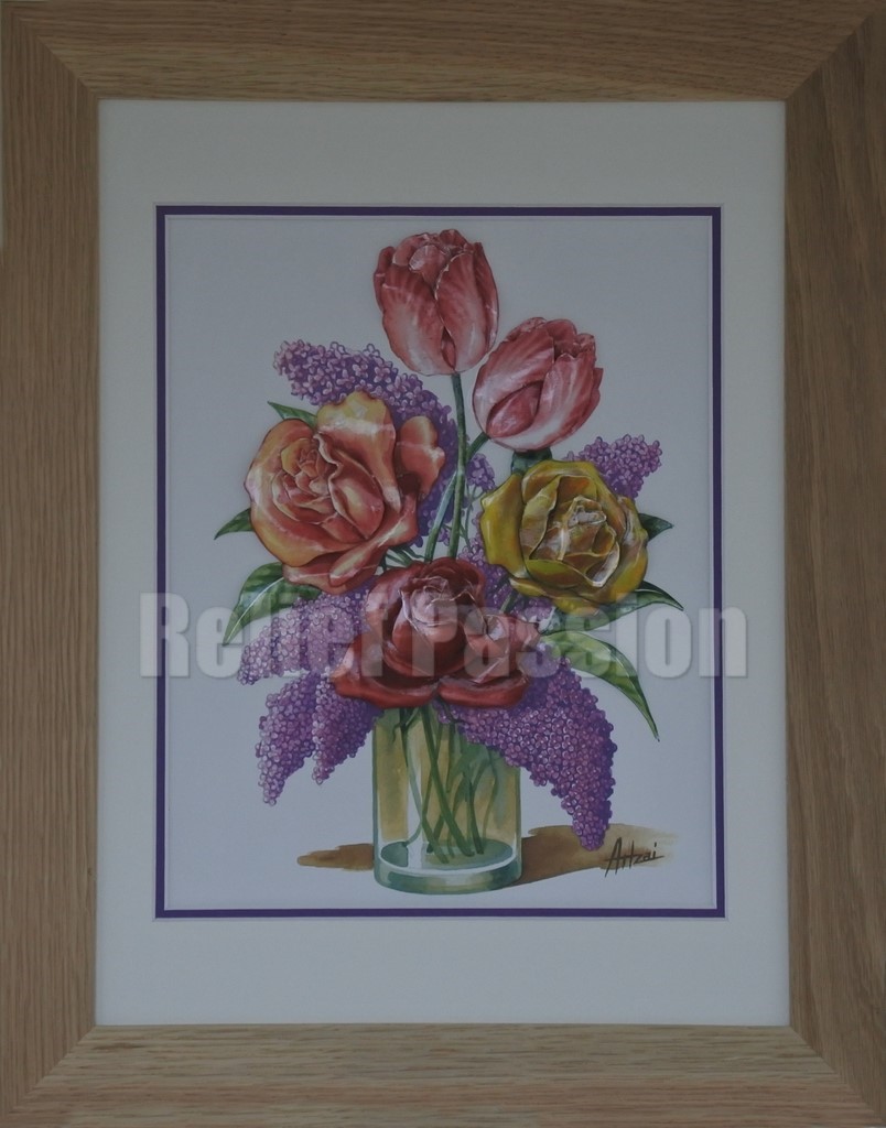 FLE92018-Bouquet de fleurs-(30x40)