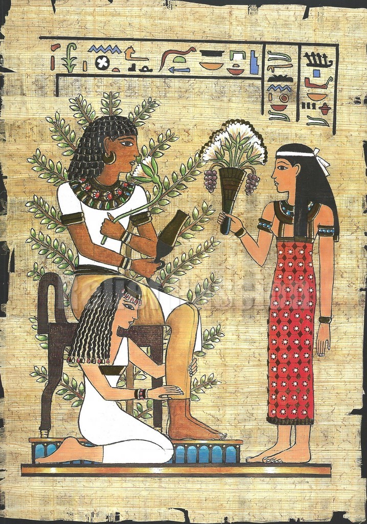 Pharaon et servantes (24x30)