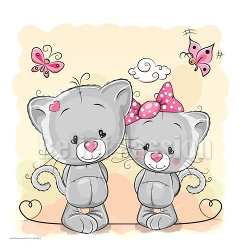 Duo de chats (30x30)