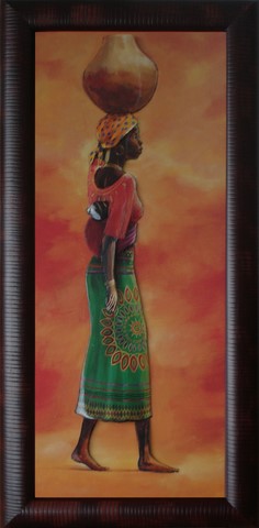 ETH42007-Africaine a la jarre-(20x50)