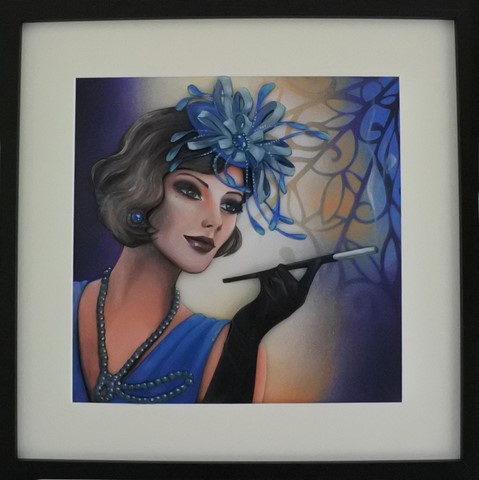 FEM152020-Femme Fume cigarette-(40x50)
