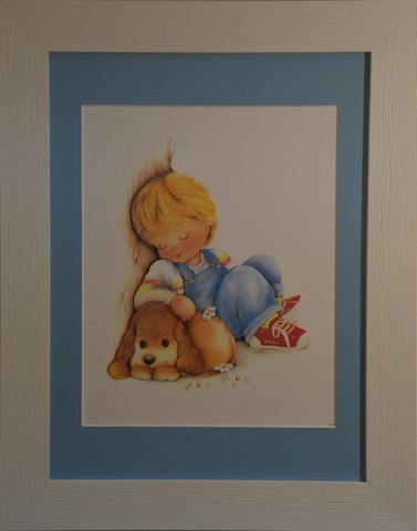 NAI142017-Petit garçon endormi avec chiot-(30x40)