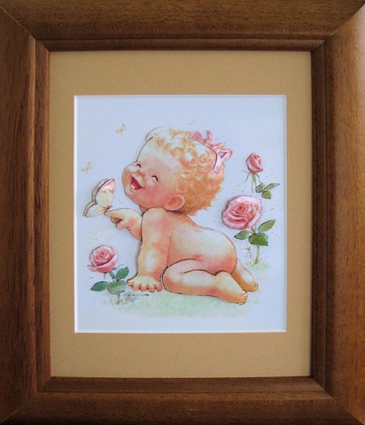 NAI52008-Petite fille et Papillons-(30x40)