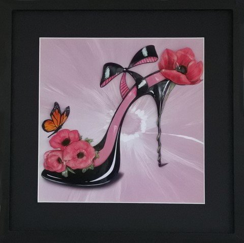 OBJ12021-Chaussure Fleurs Papillons-(40x40)